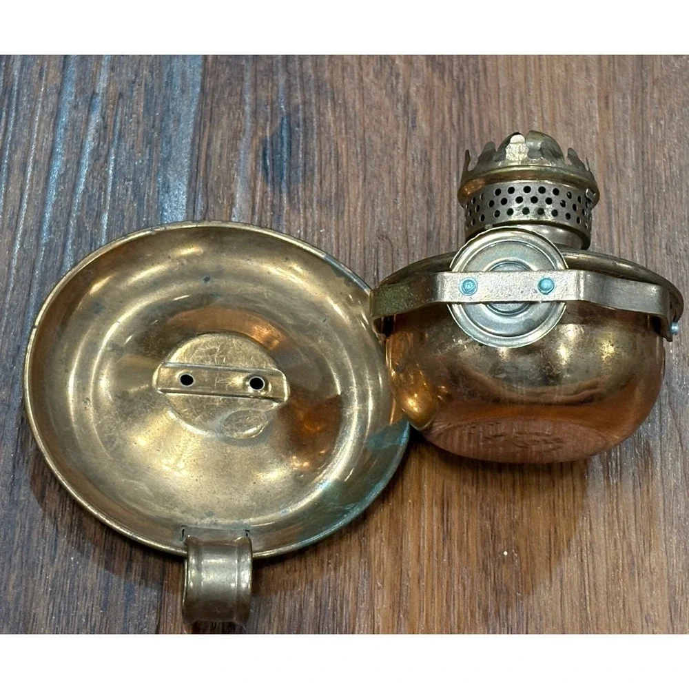 Vintage Stellar Kerosene Oil Copper Wick Lamp Walking Light Hong Kong 2Set READ!